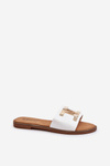 Women's White Sandals with Decoration Ollavia