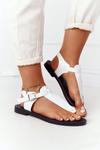Leather Sandals Flip-flops Big Star HH274702 White