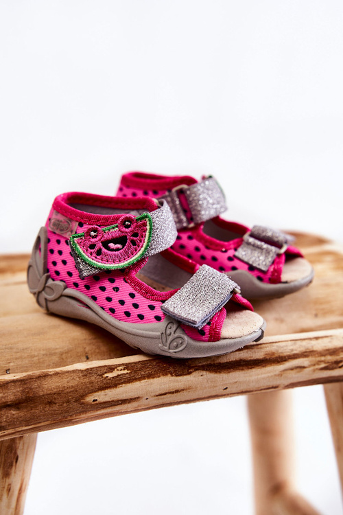 Sandals On Velcro Watermelon Befado 342P045 Pink