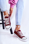 Women's Classic Sneakers maroon Be Mine