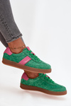 Suede Women's Sneakers Vinceza 79576 Green