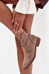 Women's Ankle Boots On Flat Heel S Barshi HY52 532 Beige