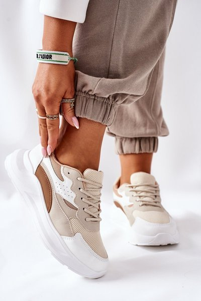 Women’s Sport Shoes Sneakers Beige Going