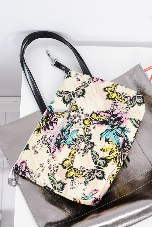 Large Silver Women's Shopper Bag + Smaller Handbag