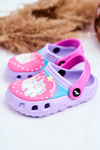 Children's Shoes Foam Slides Purple Ponies Pony