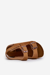 Children's Sandals on Cork Platform with Velcro Closure Camel Rorria