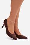 Eco Suede Heels Sergio Leone 1336 Chocolate