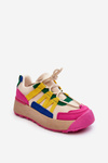Buty Sportowe Damskie Zamsz Platforma Multikolor Rohan BL391P