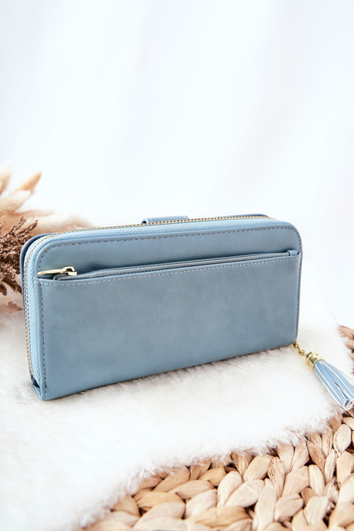 Large Women's Wallet With Extra Wallets Blue
