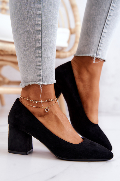 Suede Pumps Sergio Leone PB411 Black