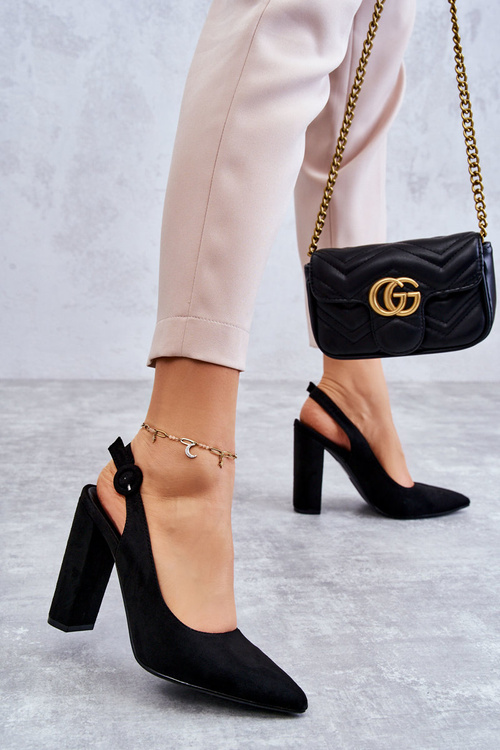 High Heels Pointed Toe Pumps Black Alanza