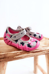 Ballerina Slippers Befado Cats 109N247 Grey-Pink
