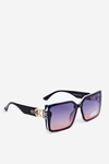 Black Women's Square Sunglasses UV400