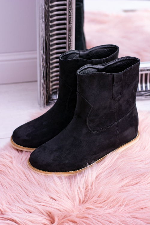 Lu Boo Black Trinity Slip-on Ankle Booties