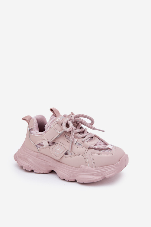 Dziecięce Sneakersy Na Platformie Różowe Hanomess
