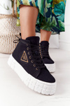 Women's High Sneakers On A Platform Black Manhattan