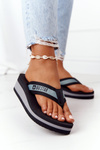 Women's Wedge Sliders Flip-Flops Big Star HH274A096 Black