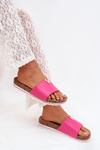 Ladies sandals on cork platform with decorative detail fuchsia Vessira