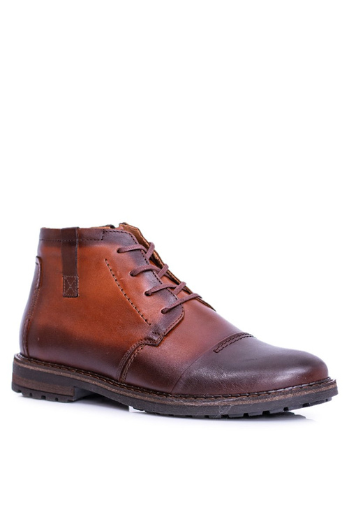 Men's Polish Leather Boots Boots Cognac Testo