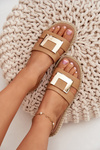 Women's Flat Sandals With Decorative Detail Beige Artiker 56C1335