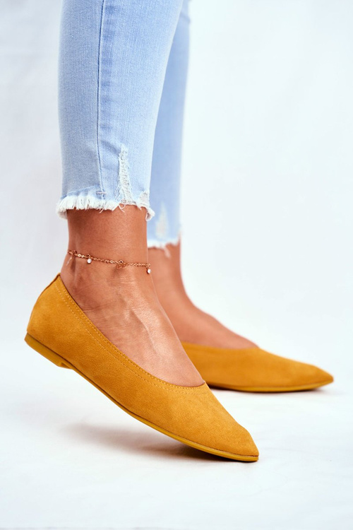 Women’s Ballerinas Eco-Suede Yellow Bellissima