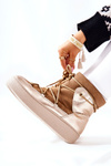 Insulated Suede Snow Boots Camel Clarem 