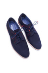 Men's Bednarek Elegant Nubuck Leather Shoes Navy Blue Pietro