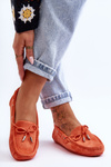 Women's Suede Moccasins Orange Si Passione