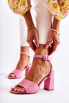 Fashionable Sandals On A Bar Fushia Salis