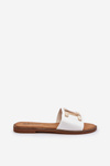 Women's White Sandals with Decoration Ollavia