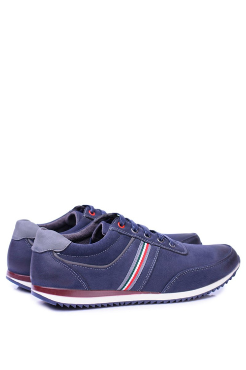 Men's Sporty Navy Blue Casual Henry Half Boots