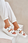 Foam Women's Slippers With Clips White Ravanala