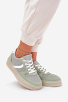 Low Women's Sneakers On Platform Green Telmira