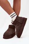 Suede Snow Boots for Women Vinceza 97962 Chocolate