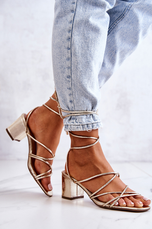 High Heel Sandals Gold Meghan