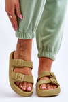 Women's Light Foam Slides Green Cleve
