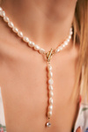 Women's Gold Necklace Chain Pearls Aurelie