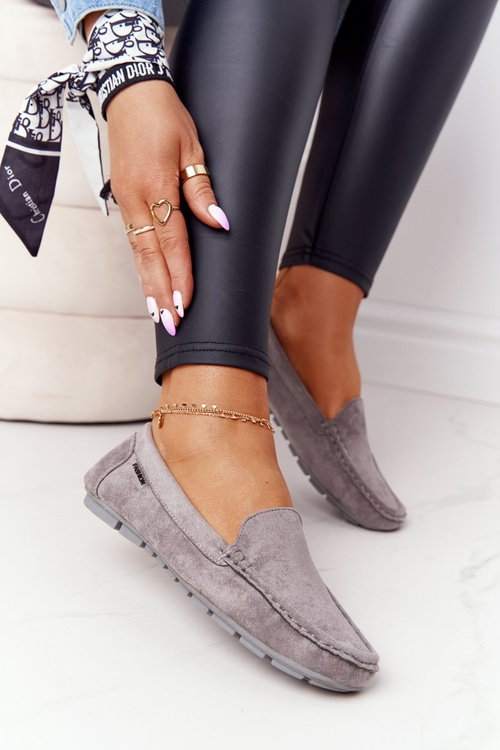 Women’s Suede Loafers Grey San Marino