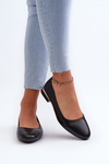 Women's ballet flats in black eco leather with low heel Sergio Leone PB202