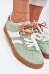 Low Women's Sneakers With Double Lacing Green Ventus