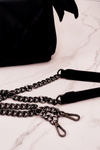Small Quilted Purse On A Chain NOBO NBAG-K1330 Black
