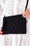 Macrame Messenger Bag BRUNO ROSSI Black