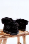 Children's Youth Warm Snow Boots Black Roofy