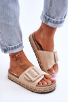 Women's Sandals On A Decorated Platform Beige Joyce