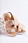 Children's Sandals With Velcro Pink Gold Alise