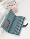 Large Ladies' Blue Wallet Gold Plated Hardware