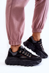 Sneakersy Damskie Platforma Czarne Cross Jeans KK2R4073C