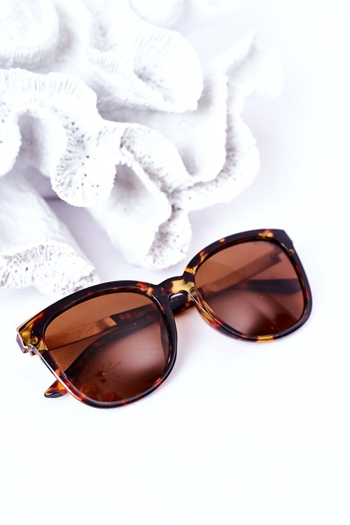 Women's Polarized Sunglasses Marbled Brown