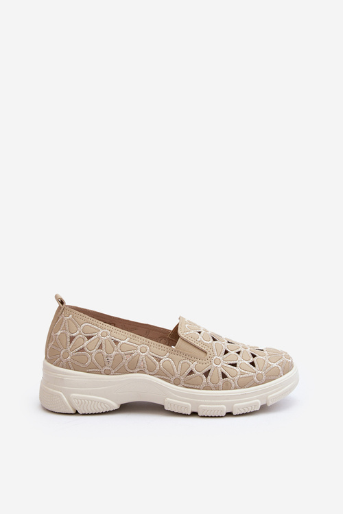 Beige Women's Cut-out Shoes Emilei