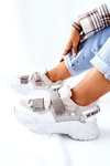Damskie Sportowe Buty Sneakersy Srebrne Katerini
